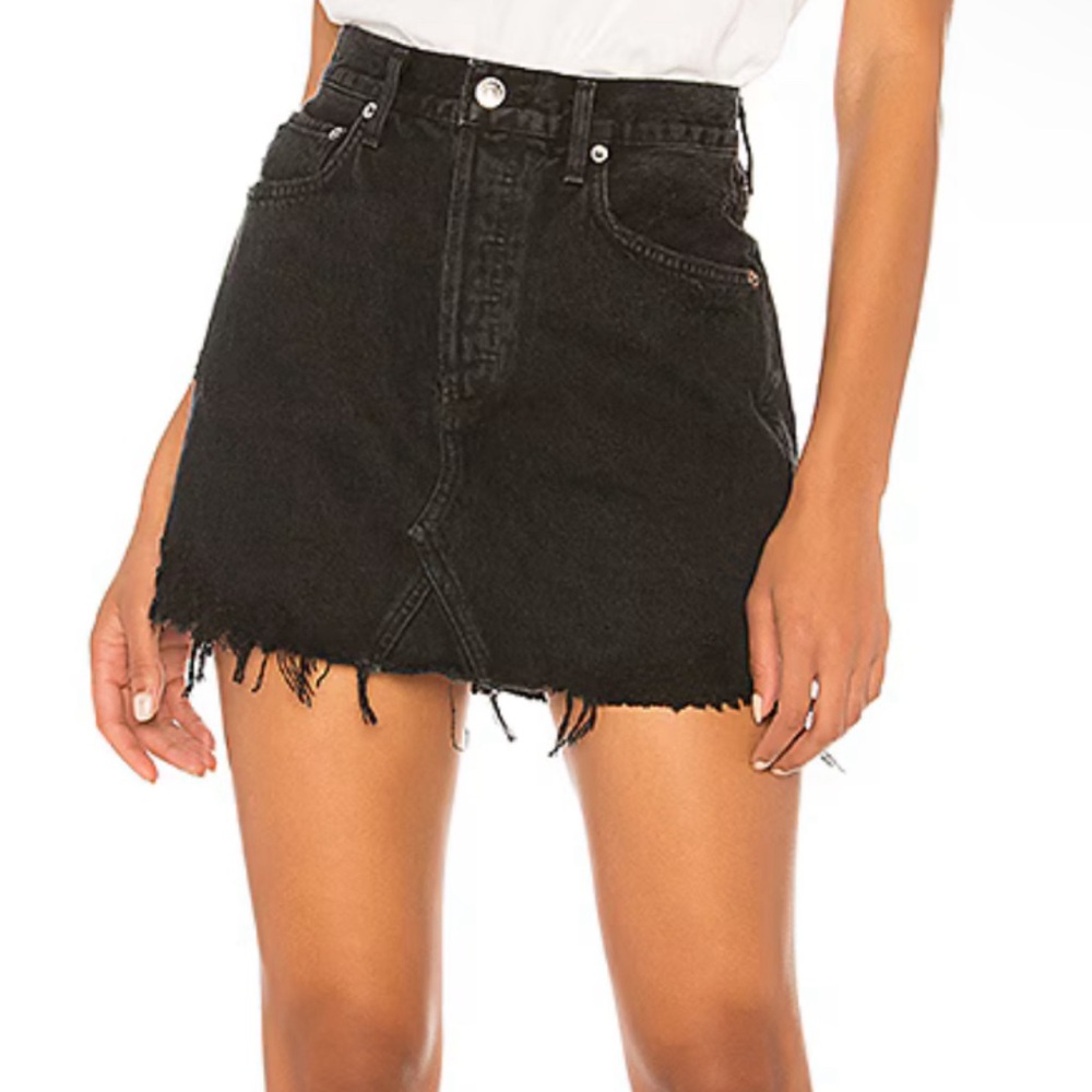 Agolde Quinn High Rise Denim mini skirt